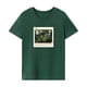thumbnail image 1 of Camiseta para mujer de verano simple y ligera con cuello redondo para el trabajo, camping, compras Verde, 1 of 7