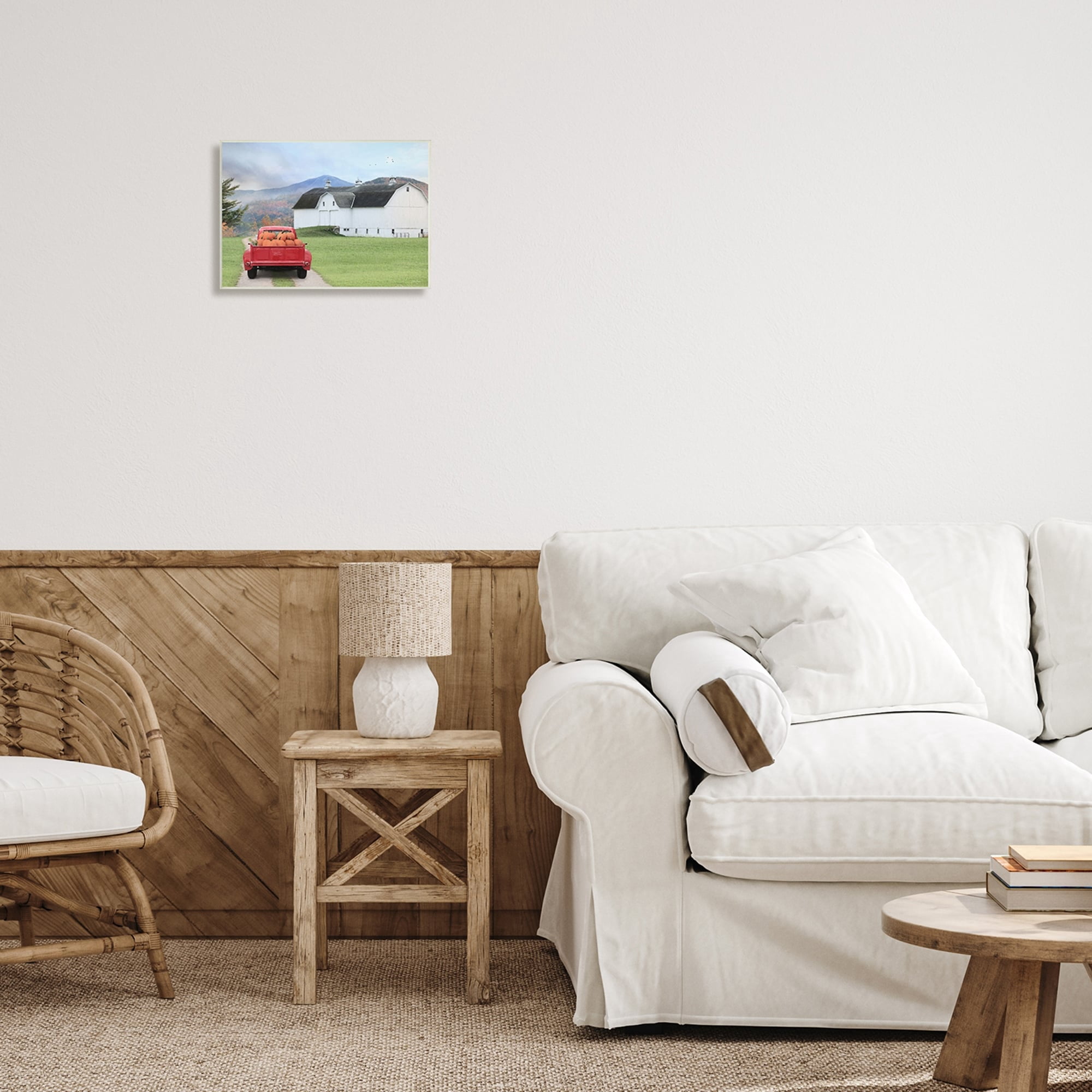 Stupell Industries Pumpkin Truck Driving Countryside Road Farmhouse Photography Unframed Art Print Wall Art, 15x10, by Lori Deiter