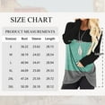 thumbnail image 3 of TEMOFON Tunic Tops for Women Casual Fall Long Sleeve Crew Neck T Shirts Casual Loose Pullover Trendy Fashion Green Block Blouse Tee Size S, 3 of 3