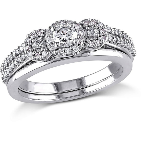 Everly Women's Diamond 10k White Gold Bridal Set