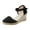 2Black, variant on Womens Wedge Espadrille Summer Platform Braided Buckle Strap Sandals Closed Toe Shoes