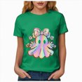 thumbnail image 4 of TOWED22 Halloween Shirts for Women Bow Ghost Shirt Cute Spooky Tshirt Fall Flower Graphic Tees Short Sleeve Casual Tops(Green,M), 4 of 8