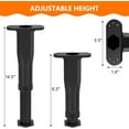 thumbnail image 2 of 4 PCS (8.3"-14.5") Adjustable Bed Frame Support Legs, Frame Center Slats Heavy Support Leg,Durable Furniture Suport Legs for Frame/Sofa/Dresser/Table, Legs Furniture Replacement Parts, 2 of 6