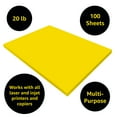 thumbnail image 4 of UOFFICE Colored Bond Paper Bundle 8.5" x 11", 20lbs, 100 Pages, Yellow, 4 of 9