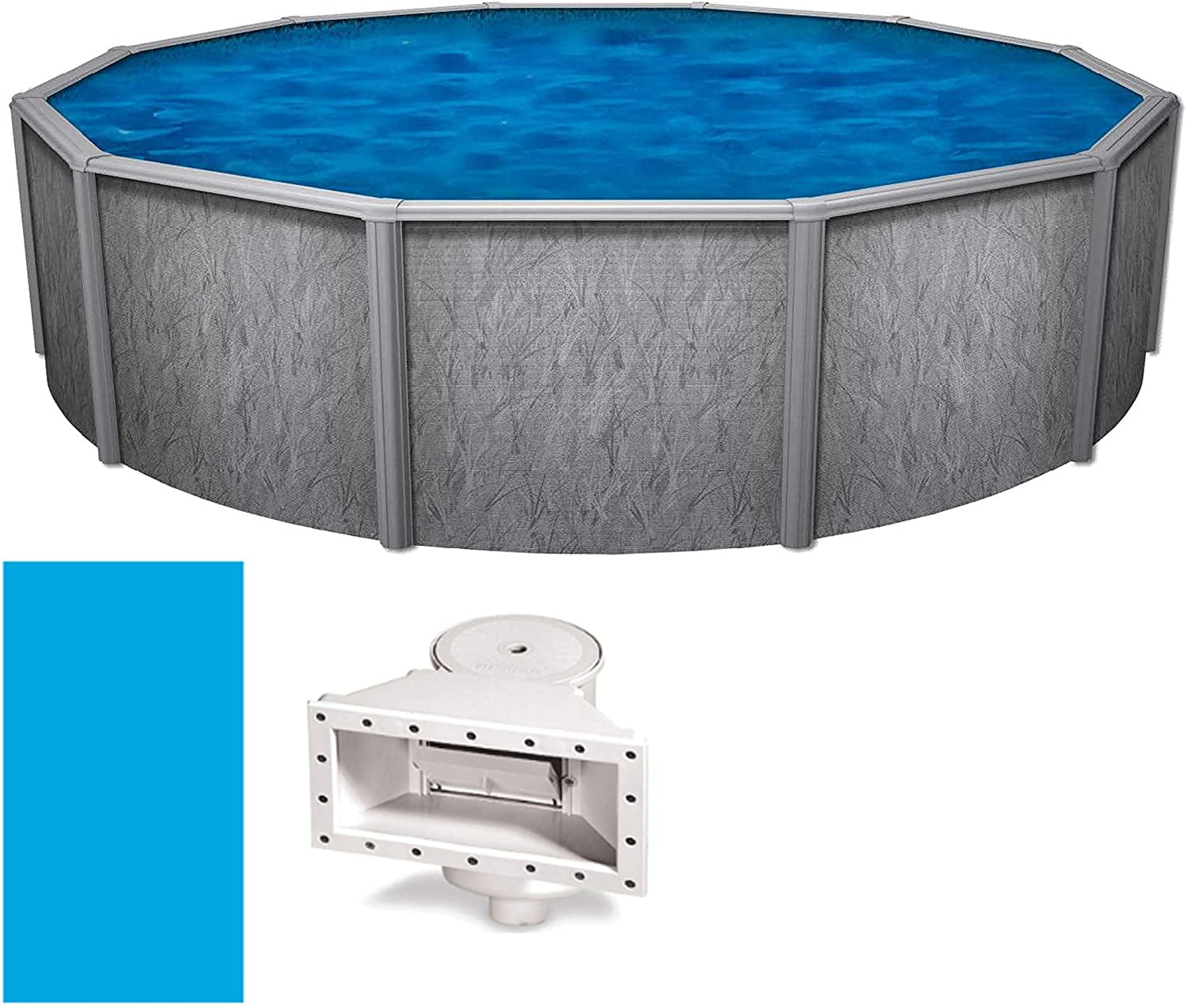 Simple Sandstone 18 Round Above Ground Swimming Pool for Small Space