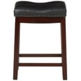 thumbnail image 2 of Angel Line Bar Stools, 24" Set of 2, White with Blue Cushion, 2 of 3