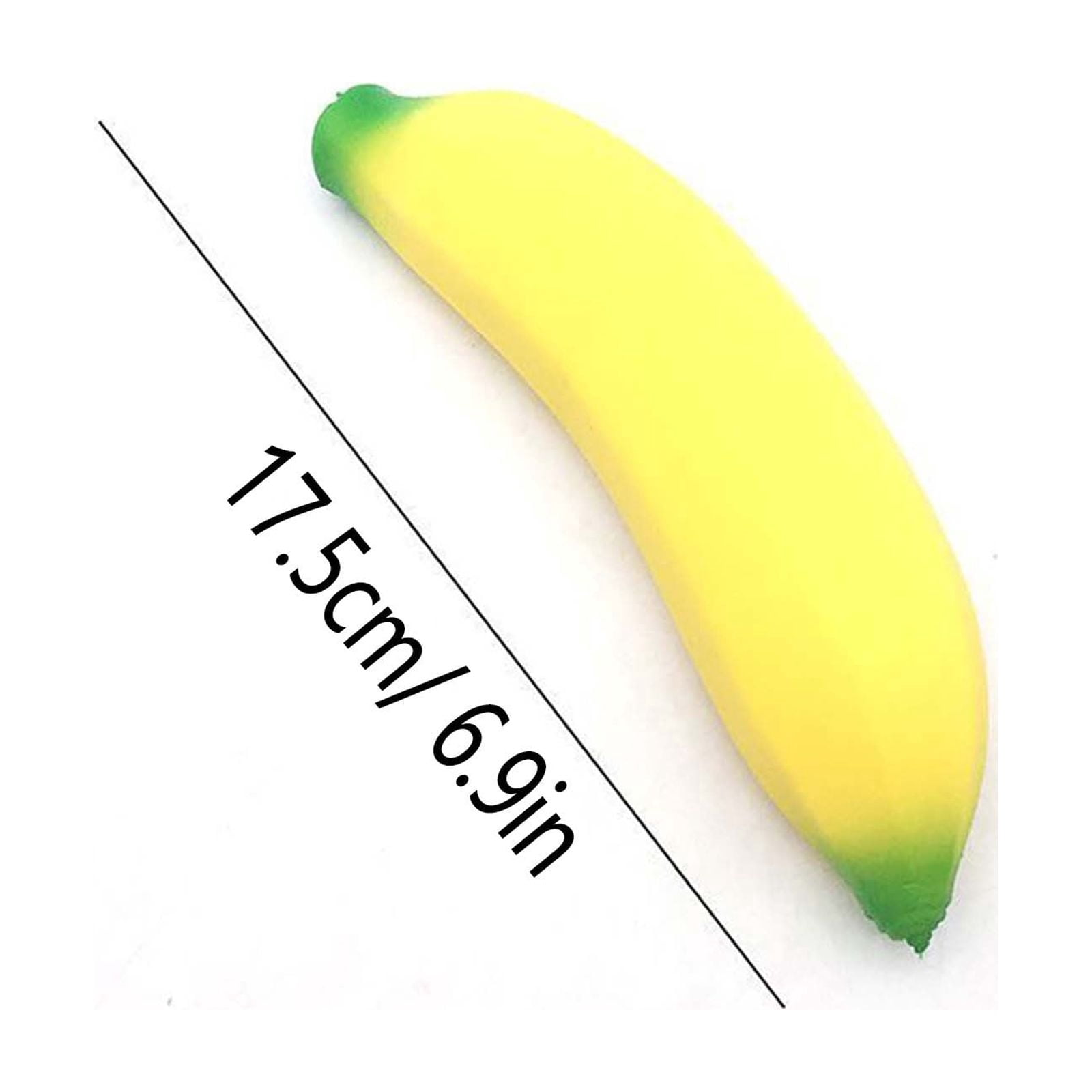 HCBY 12 Pack Slow Rising Banana Stress Ball, 6.9in Simulated Flour Banana Squeeze Toy, Super Slow Return Soft Pinch Relief, Cute Fidget for Adults Kids Anxiety Release