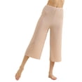 thumbnail image 2 of 2 Pcs Women Seamless Culotte Half Slips Bloomer Pettipants Wide Leg Pants Liner Slip Shorts, 2 of 6