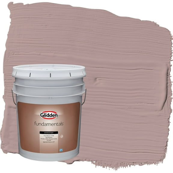 Glidden Fundamentals Tawny Mushroom / Pink Semi-Gloss Exterior Paint, 5 Gallon