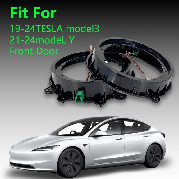 2PCS Front Door 8" to 6.5" Speaker Adapter Spacer Harness For Tesla Model 3 / Y