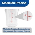 thumbnail image 3 of Recipiente de Policarbonato Graduado Redondo Caledonia 8 Qt Transparente, 3 of 6