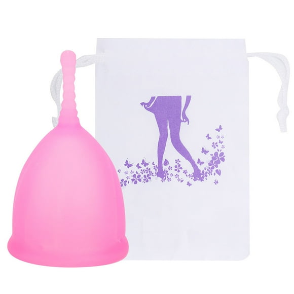 Copa menstrual de silicona reutilizable para mujer, copa higiénica para el cuidado corporal, rosa, talla S