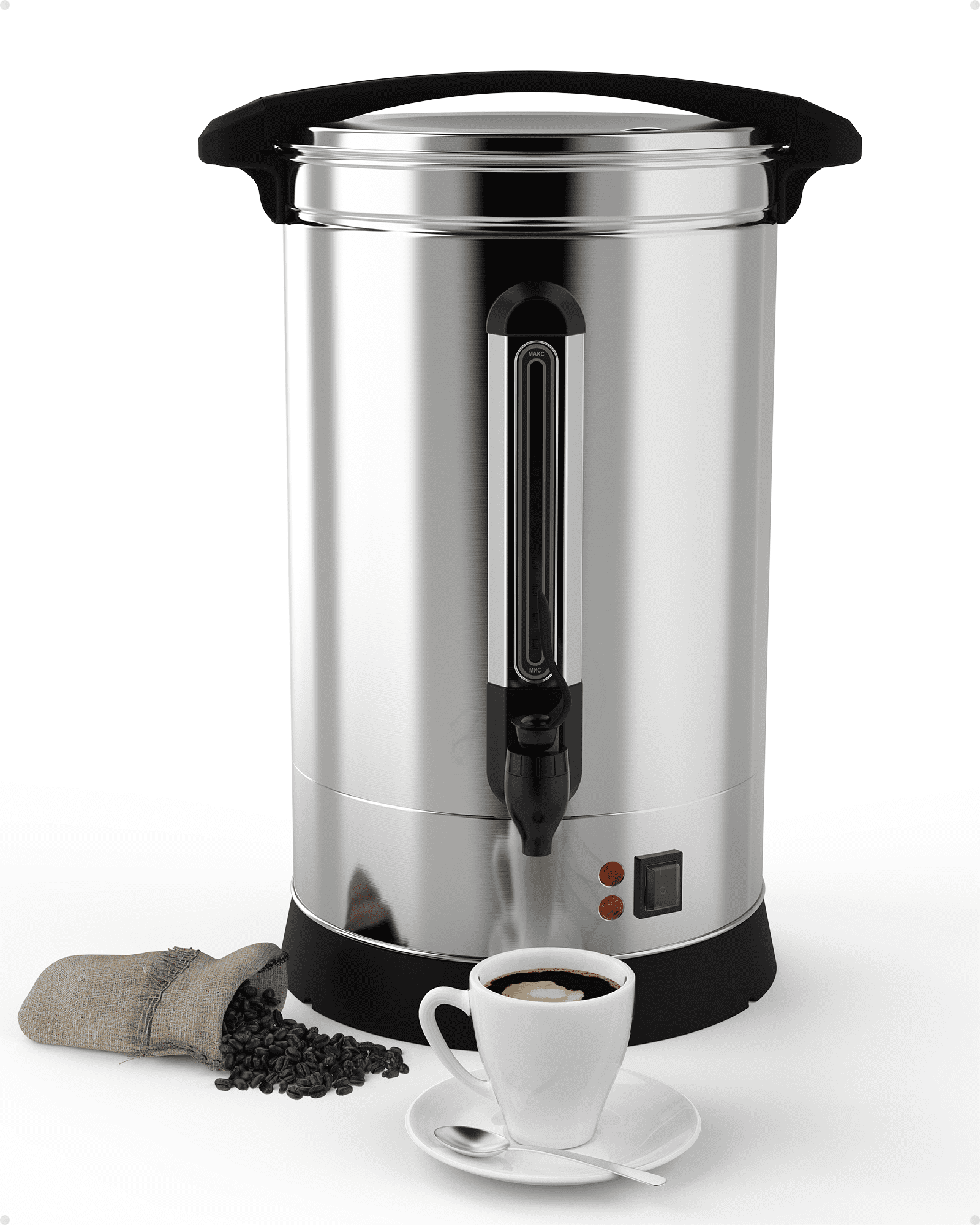Dominion Premium 30 Cup Coffee Urn - Aluminum Coffee Dispenser For Quick  Brewing - Automatic Hot Water Dispenser - Ideal for Large Crowds - Perfect