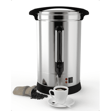 WhizMax 120 Cup Commercial Coffee Maker, Stainless Steel Large Coffee Urn for Quick Brewing, Ideal for Large Gatherings-18 L