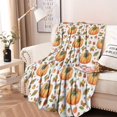 thumbnail image 2 of Happy Thanksgiving Day Round Blanket,Comfortable Soft Flannel Throw Blanket,All Season,Warm Lightweight Blankets for Sofa Bed Couch Living Room Chair 47"x47", 2 of 5