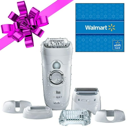 Braun Silk-Epil 7 7-561 - Wet & Dry Cordless Epilator, Ladies' Electric Shaver, and Bikini Trimmer with $10 eGift Card