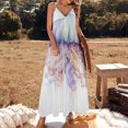 thumbnail image 3 of Watercolor Jellyfish Cute Sleeveless Suspender Dress Summer Fashion Casual Long Dress, 3 of 9