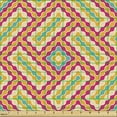 thumbnail image 2 of Abstract Fabric by the Yard, Colorful Tones Ruffled Edges Pop Art Style Pattern Retro Themed Print, Decorative Upholstery Fabric for Chairs & Home Accents, Magenta and Multicolor by Ambesonne, 2 of 5