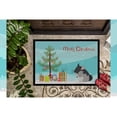 thumbnail image 3 of Black Velvet Chinchilla Merry Christmas Door Mat, 3 of 4