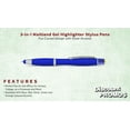 thumbnail image 2 of 10 Maitland Gel Highlighter Stylus Pens Pack - Ballpoint, Black Ink - Blue, 2 of 5