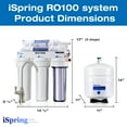 thumbnail image 4 of iSpring RO100 Under Sink 5-Stage Reverse Osmosis Drinking Water Filtration System High Capacity 100 GPD Fast Flow, 1:1 Pure to Waste Ratio, US Made Filters, 4 of 6