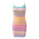 thumbnail image 4 of Moda para mujer sin mangas gradiente flores impresas con bolsillo en la cintura vestido de verano con cuello en V Mini vestido de tirantes Pompotops ghjkhdj8531, 4 of 5