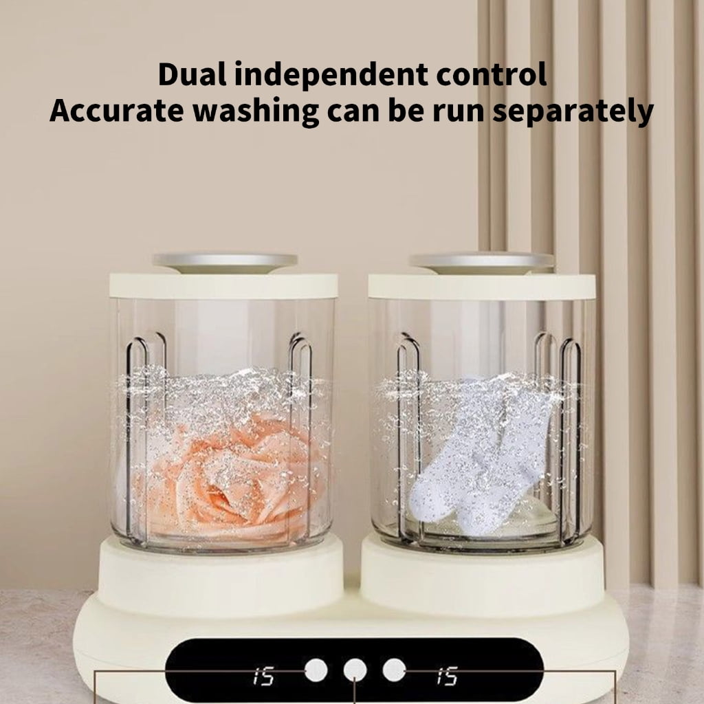 PatungKu Double Tub Washing Device Independent Control Low Noise Design Home Laundry