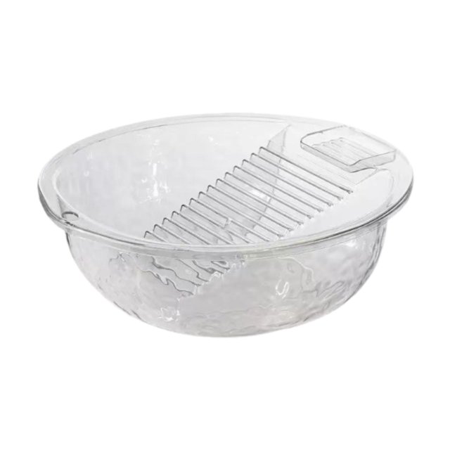 DOLITY Washboard Basin Thicken with Washboard for Home Dorm Hand Washing Clear