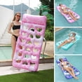 thumbnail image 3 of Sinyiin Large Inflatable Water Lounger Leaf Pattern Pool Float Bed For Adults Tear Resistant PVC Material, 3 of 10
