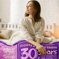 thumbnail image 3 of 30th Birthday Gifts for Her - 30th Birthday Decorations for Women - 30 Year Old Birthday Gifts for Women - Happy 30th Birthday Gift for Women -30 Birthday Decorations Throw Blanket 60 x 50 Inch, 3 of 6