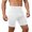 White, variant on Compression Workout Pants with Pockets High Elasticity Breathable Running Gym Training Base Layer Shorts Clothes for Big And Tall Men