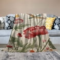 thumbnail image 2 of Chilfamy Flowers Dragonfly Print Throw Blanket for Bed Couch Car, Flannel Material, All Seasons, Long-lasting, 3 Sizes Available 50x60in, 2 of 6
