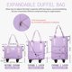 thumbnail image 2 of Bolsa de viaje con ruedas VOOWO, expandible, de 28 a 58 litros, color morado, 2 of 7