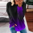 thumbnail image 2 of sovlvnd Summer Savings Women's Casual Loose Trendy Round Neck Long-Sleeved Comfortable Fashion Oversize Printed Hoodie No Hoodie, 2 of 5