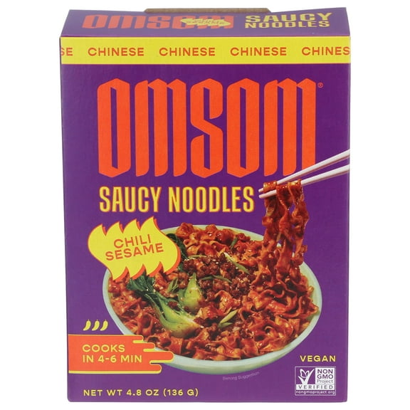 Omsom Chili Sesame Saucy Noodles, 4.8 KKS1 OZ