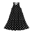 thumbnail image 5 of ZACPNCV Girls' Sleeveless Dress Summer Casual Sundress Skater Swing Twirly Halter Dress Black 11-12 Years, 5 of 7