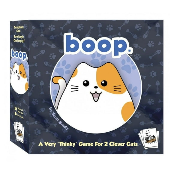Smirk &amp; Dagger BOOP: Adorable 2 Player Strategy Board Game, with 32 Cat and Kitten Pieces, Makes a Great Gift for Couples, Family, Adults and Kids Ages 10 and Up
