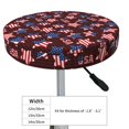 thumbnail image 4 of KLL American Stars1 Round Bar Chair Cushion Cover 14 inch ,Bar Stool Protector with Elastic, Soft Washable, 4 of 6