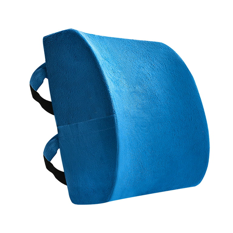 Memory Foam Lumbar Support Pillow Seat Cushion for Office Chair, Car Seat  Mens Christmas Gifts for Women- Blue 