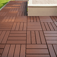thumbnail image 3 of Plastic Interlocking Deck Tiles, 27/44 Pack 12"x12" Waterproof Outdoor Patio Tiles, All-Weather Interlocking Floor Tiles for Poolside, Balcony, Backyard, Easy to Install & Durable PP Material, 3 of 4