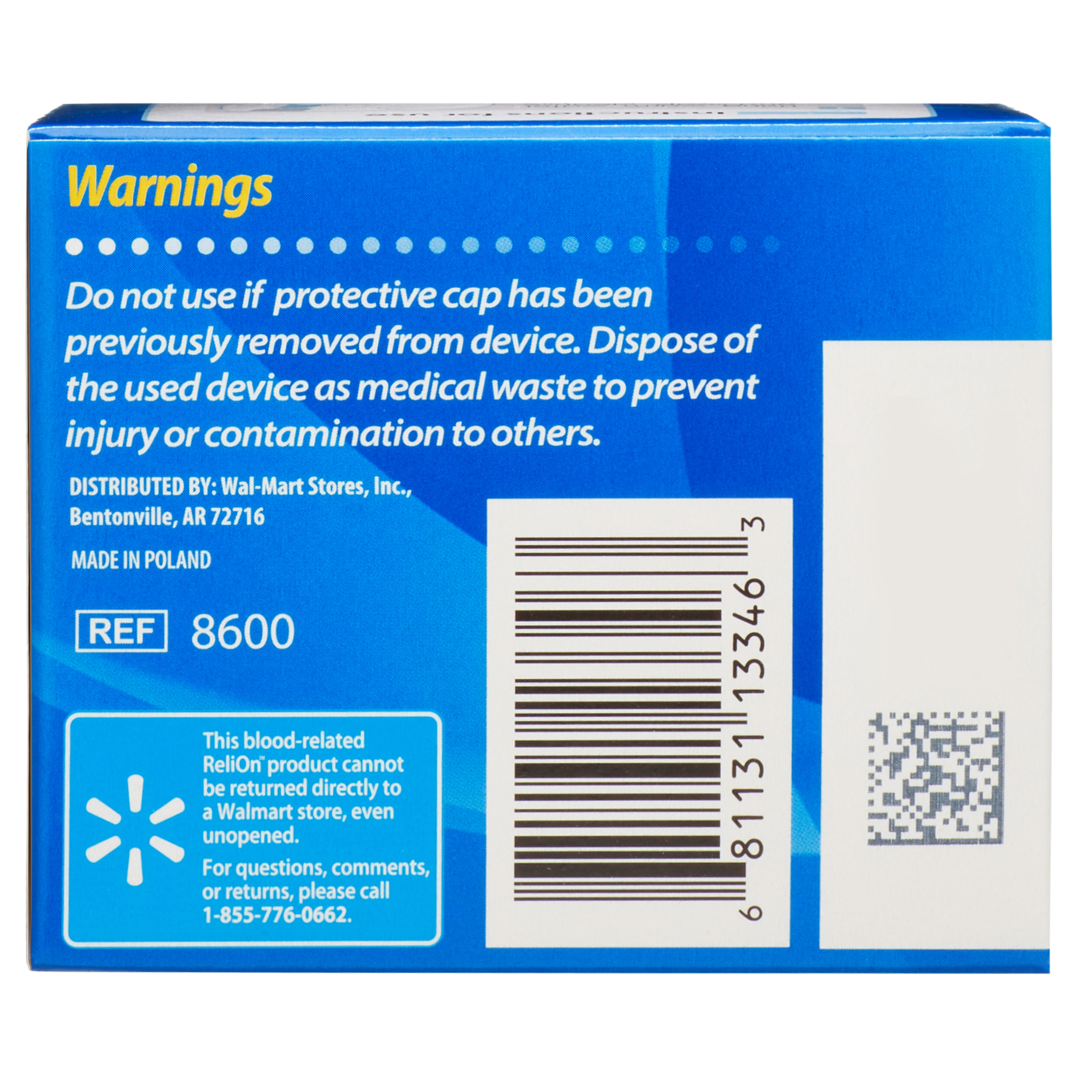 ReliOn Single-Use 2-In-1 Lancing Device for Normal Skin, 25G Needle, 50 Count - image 5 of 8