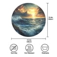 thumbnail image 4 of Round Plate Mat 15.4x15.4 Inchesx1 Placemat Table Mat Kitchen Mat Coffee Mat Fabric Thick, Strong Wear-Resistant, Heat Resistance Dark Sky Picture, 4 of 7
