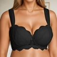thumbnail image 2 of Fiaer Women's Push Up Lace Bras Underwire Adjustable with Wide Strap Lingerie Shaping Support Bra Black 75D, 2 of 5