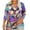 &Purple, variant on Womens Tops 3/4 Sleeve Floral Printed V-Neck Casual Plus Size Blouse Top Purple L,Tops for Women