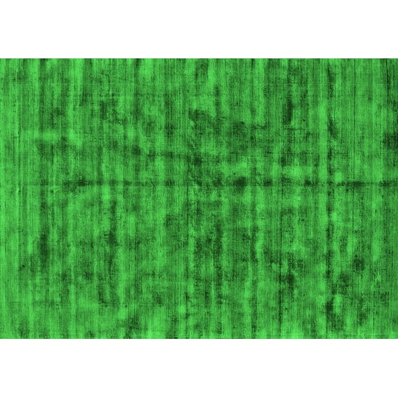 Ahgly Company Indoor Rectangle Abstract Green Contemporary Area Rugs, 5' x 8'
