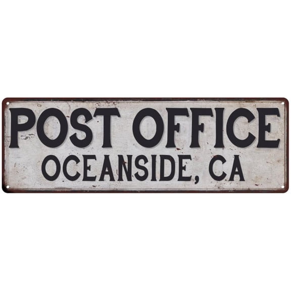 Oceanside, Ca Post Office Sign Vintage 6x18 206180011129