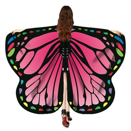 Women Girl Fancy Butterfly Wings Shawl Fairy Ladies Party Festival Nymph Pixie