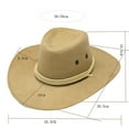 thumbnail image 2 of Fgnfyis Adult Western Cowboy Sun Hat for Men and Women Wide Brim Summer Travel Outdoor Casual Sun Cap Yellow One Size, 2 of 2