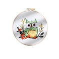 thumbnail image 1 of EastVita Owl Embroidery Kit For Beginners, Animal Stamped Pre Printed Embroidery Kits, Starter Needlepoint Kits With Instructions Clothes Hoops Threads Needles, 1 of 8