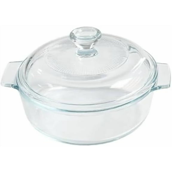 0.8L Small Tempered Glass Casserole Dish for Oven with Lid, Round Microwave Oven Baking Dish with Glass Lid$$Home Decor, Kitchen, & Other